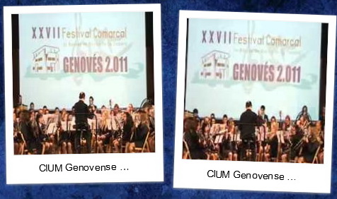 Actuació de la Banda amfitriona la CIUM Genovense, al XXVII Festival&nbsp;Comarcal
