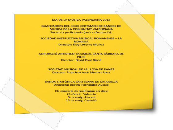 dia de la musica valenciana 2012