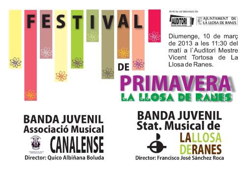 CARTELL DEL FESTIVAL DE primavera 2013