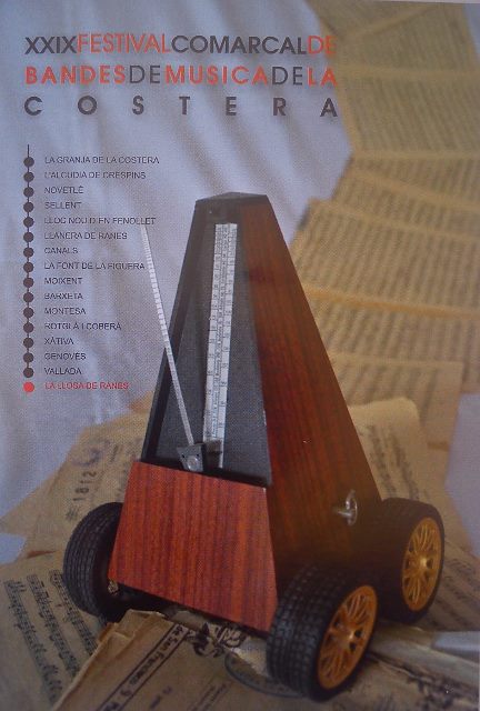 Ordre d’actuació en la 29 edició del Festival de Bandes de Música de la Costera&nbsp;2013