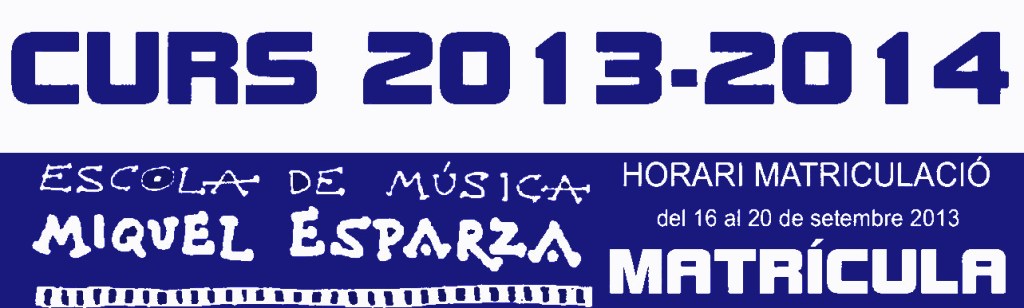 L’Escola de Música Miquel Esparza obri el període de matriculació per al curs&nbsp;2013-14