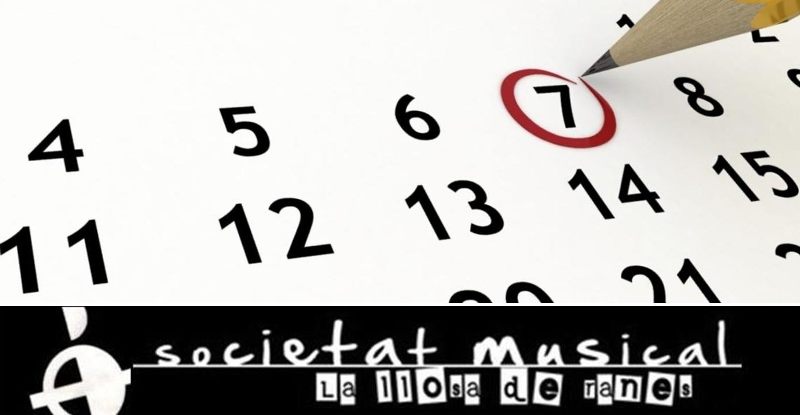 📅 Programació d’assajos fins al CONCERT A LA&nbsp;FRESCA