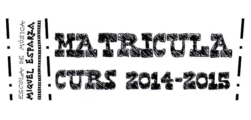 Obert el període de matriculació a l’escola de música «Miquel&nbsp;Esparza»