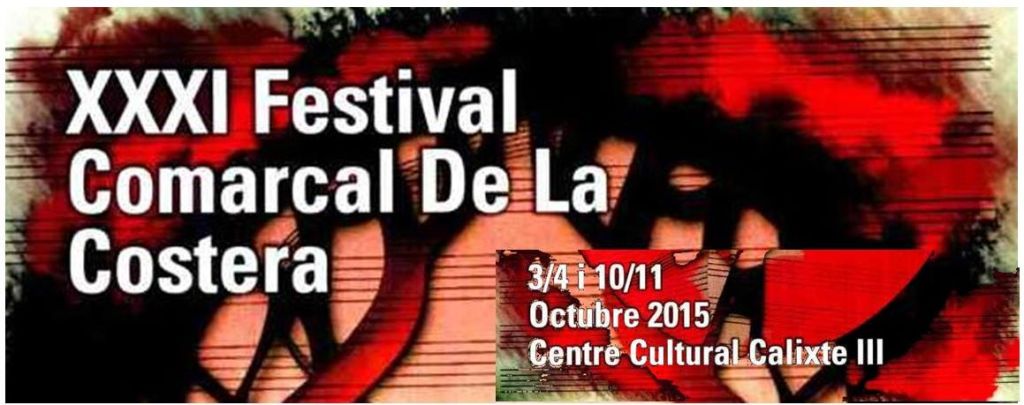 El diumenge 4 d’octubre actuarem al XXXI Festival Comarcal&nbsp;2015