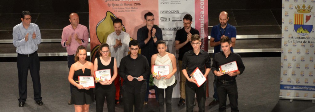Guanyadors del II Concurs de Joves Intèrprets de la Llosa de Ranes en la modalitat de&nbsp;vent-fusta