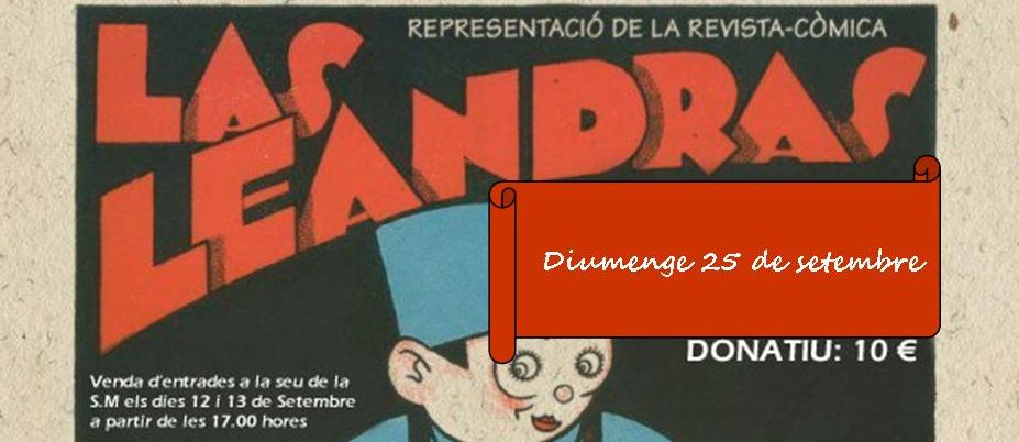 Programa de mà per a la representació de «Las&nbsp;Leandras»