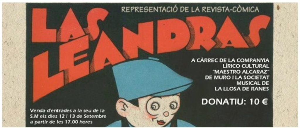 L’auditori de la Llosa de Ranes acollirà la representació de «Las&nbsp;Leandras».