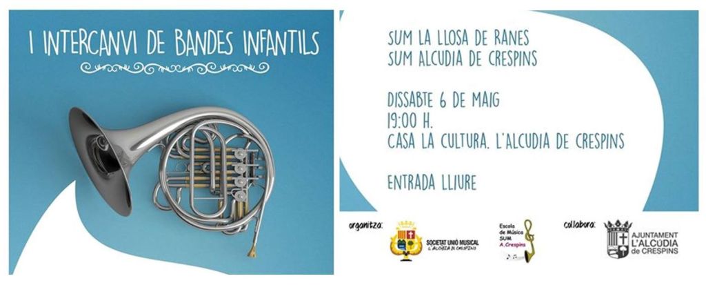 La Banda Infantil participa en el I Intercanvi de Bandes Infantils a l’Alcudia de&nbsp;Crespins