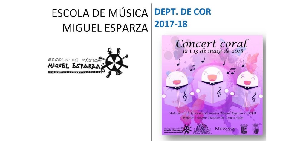 Horaris per als concerts corals del cap de&nbsp;setmana