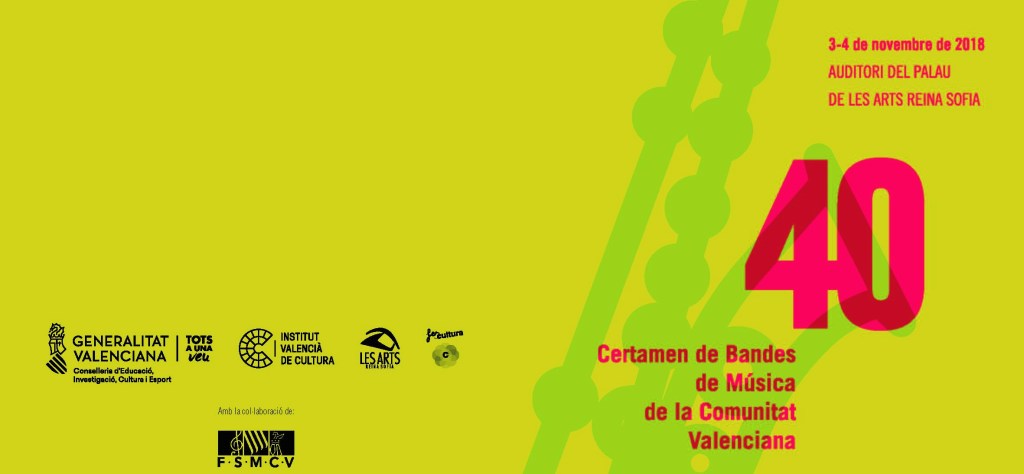 Programa del 40 Certamen de Bandes de Música de la Comunitat&nbsp;Valenciana
